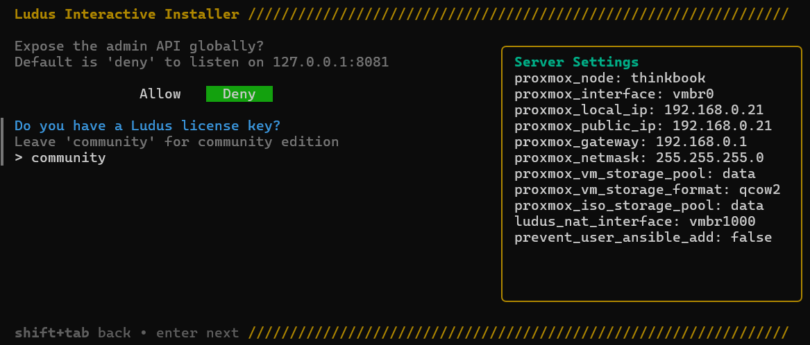 Ludus Interactive Installer 4th window